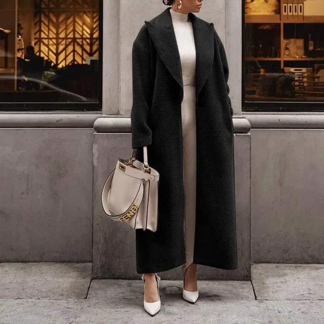 Abrigo Largo Abierto por Delante para Mujer | Oversize