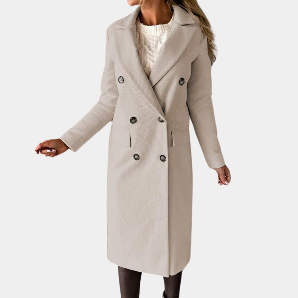 Abrigo Largo Cruzado Moderno para Mujer | Invierno