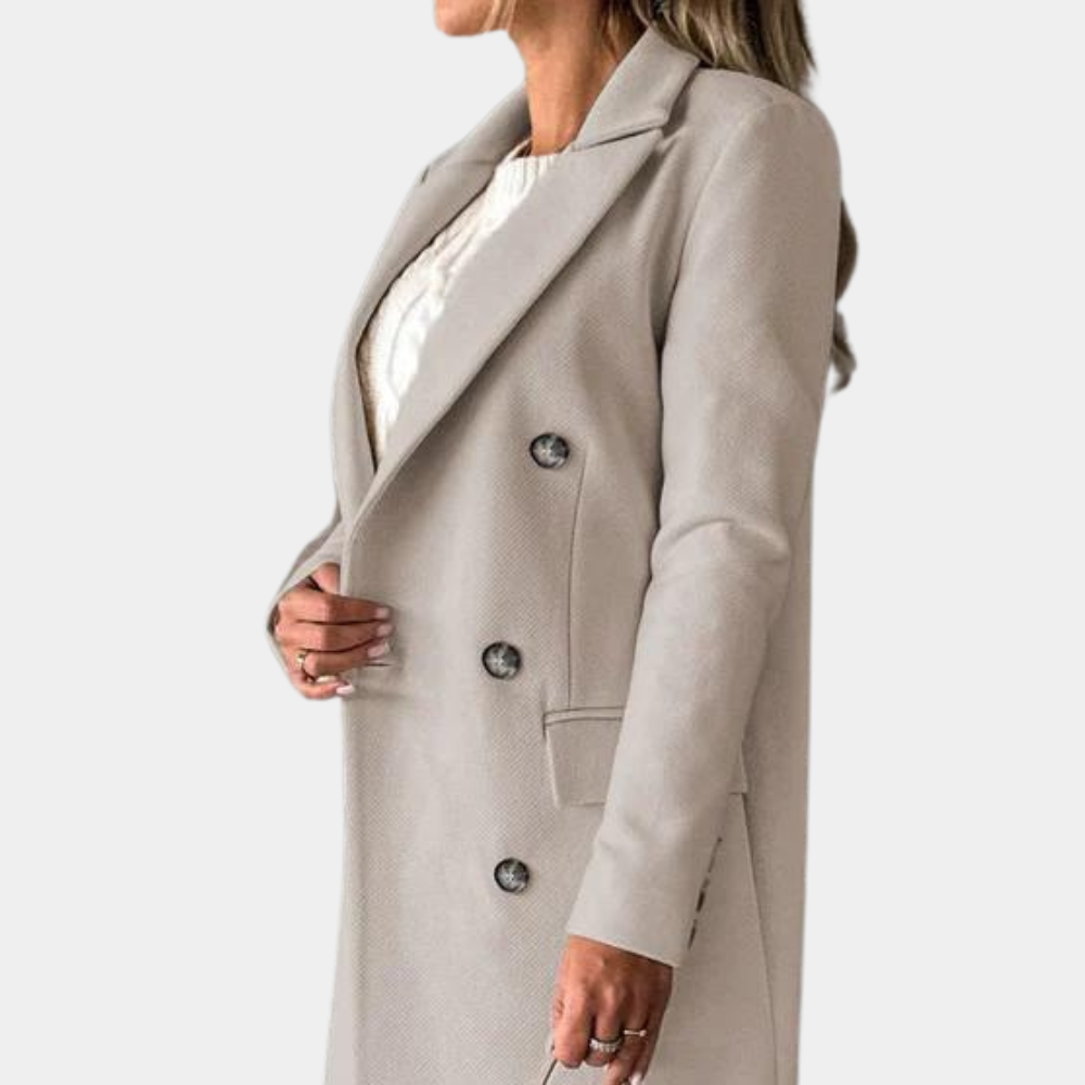 Abrigo Largo Cruzado Moderno para Mujer | Invierno