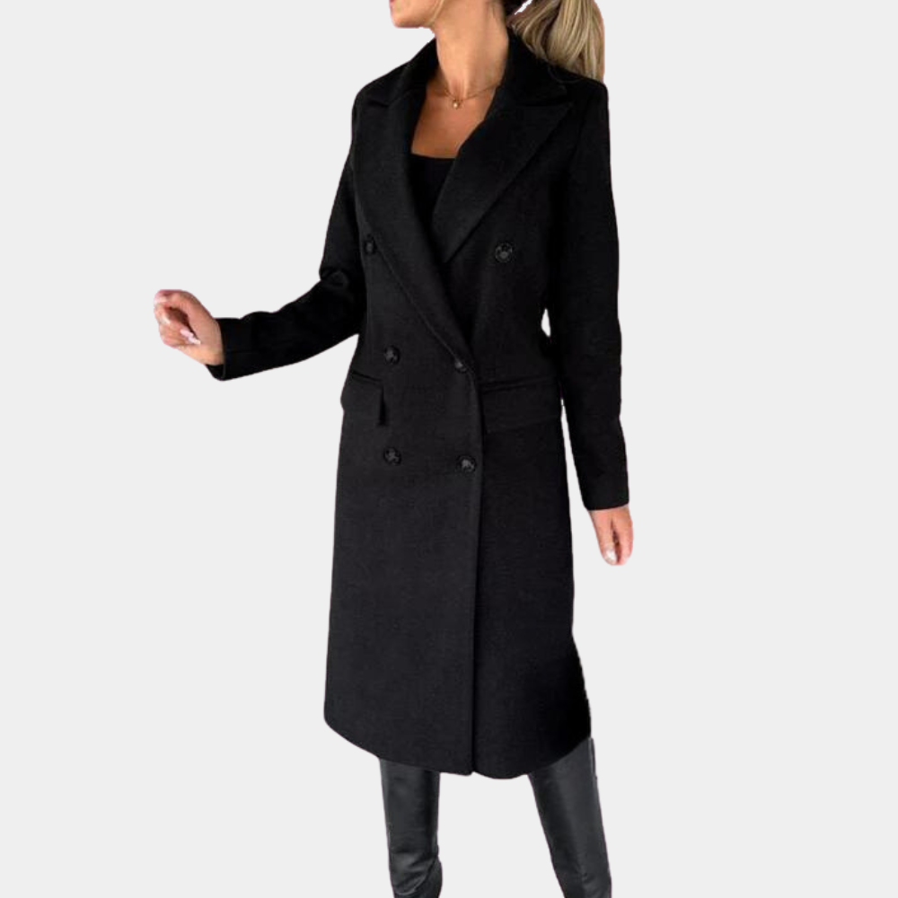 Abrigo Largo Cruzado Moderno para Mujer | Invierno