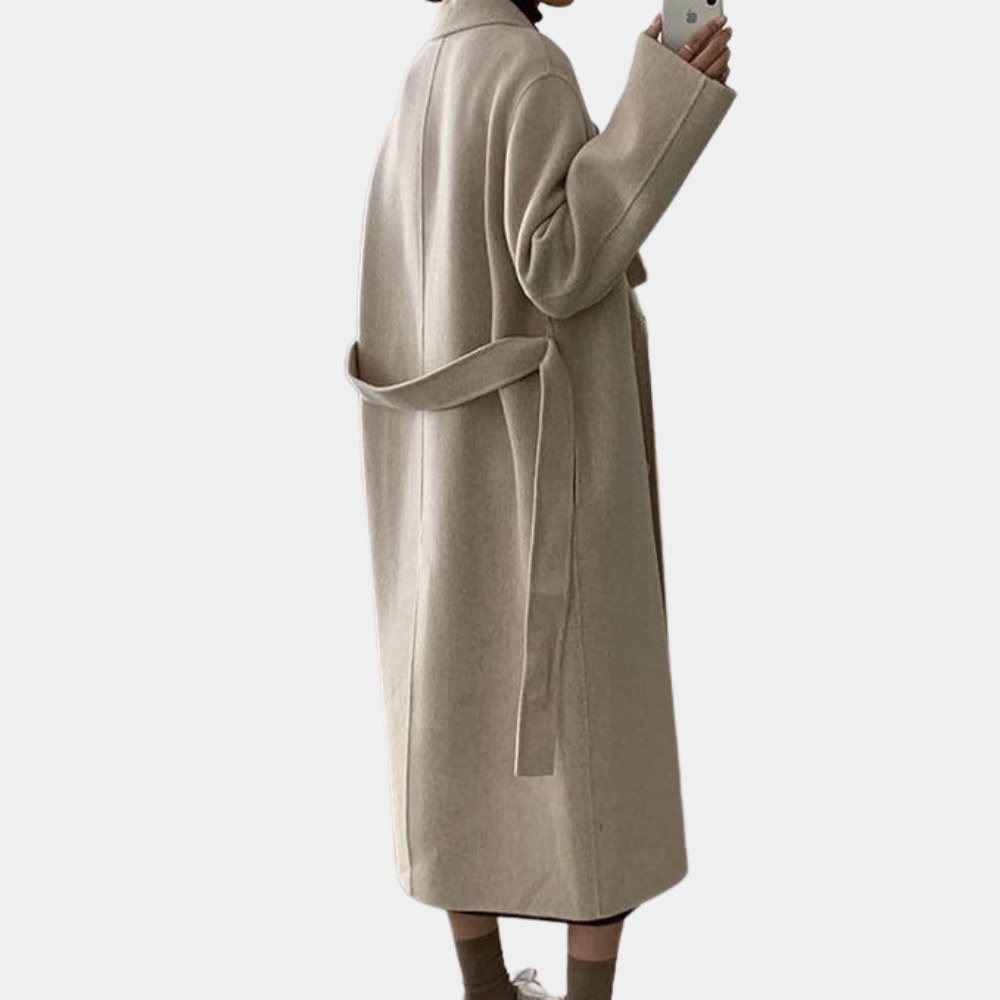 Abrigo Largo Clásico de Invierno para Mujer | Cinturón
