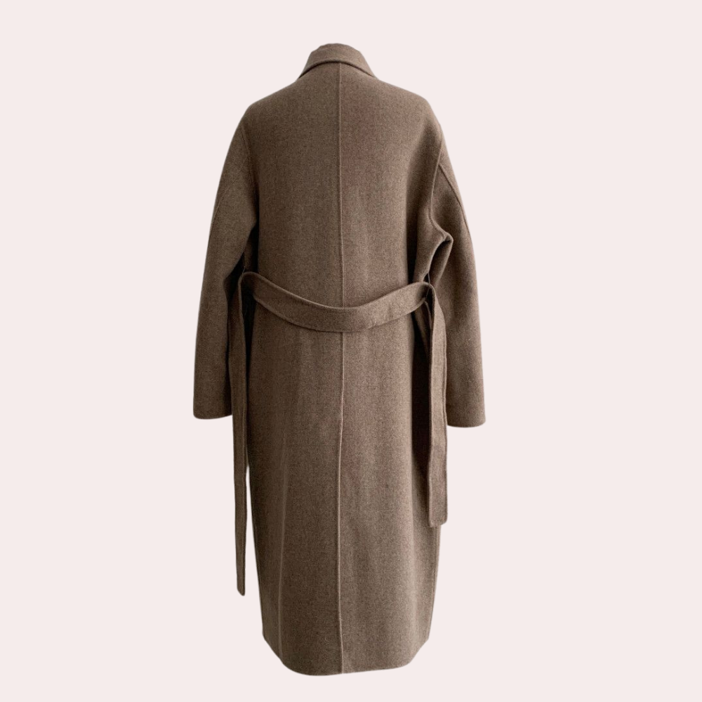 Abrigo Largo Clásico de Invierno para Mujer | Cinturón