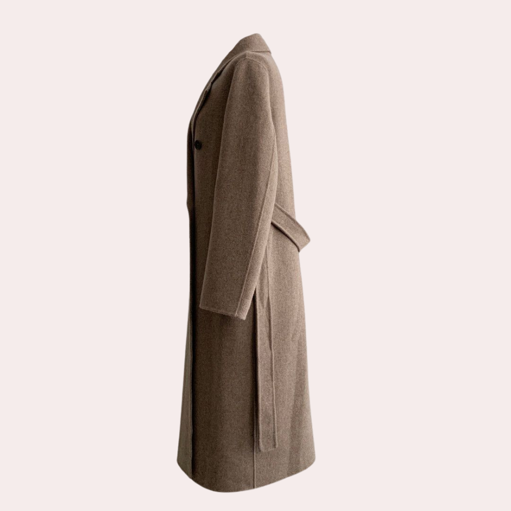 Abrigo Largo Clásico de Invierno para Mujer | Cinturón