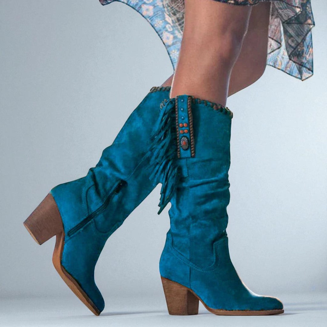 Botas de Invierno con Hebillas para Mujer | Tacón Cuadrado