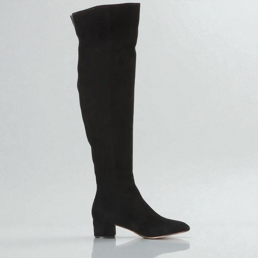 Botas Altas Sobre la Rodilla para Invierno | Tacón Cuadrado