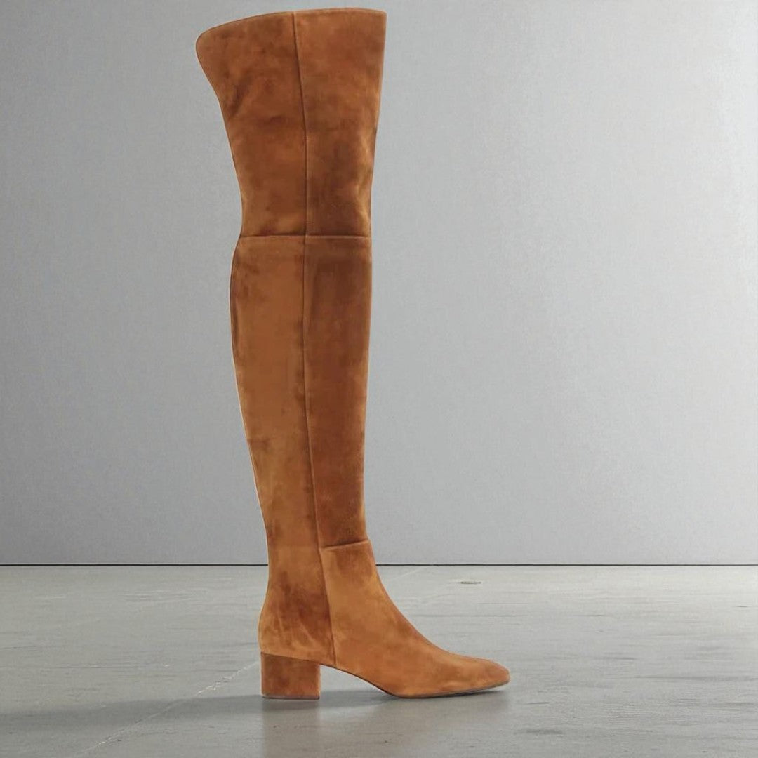 Botas Altas Sobre la Rodilla para Invierno | Tacón Cuadrado
