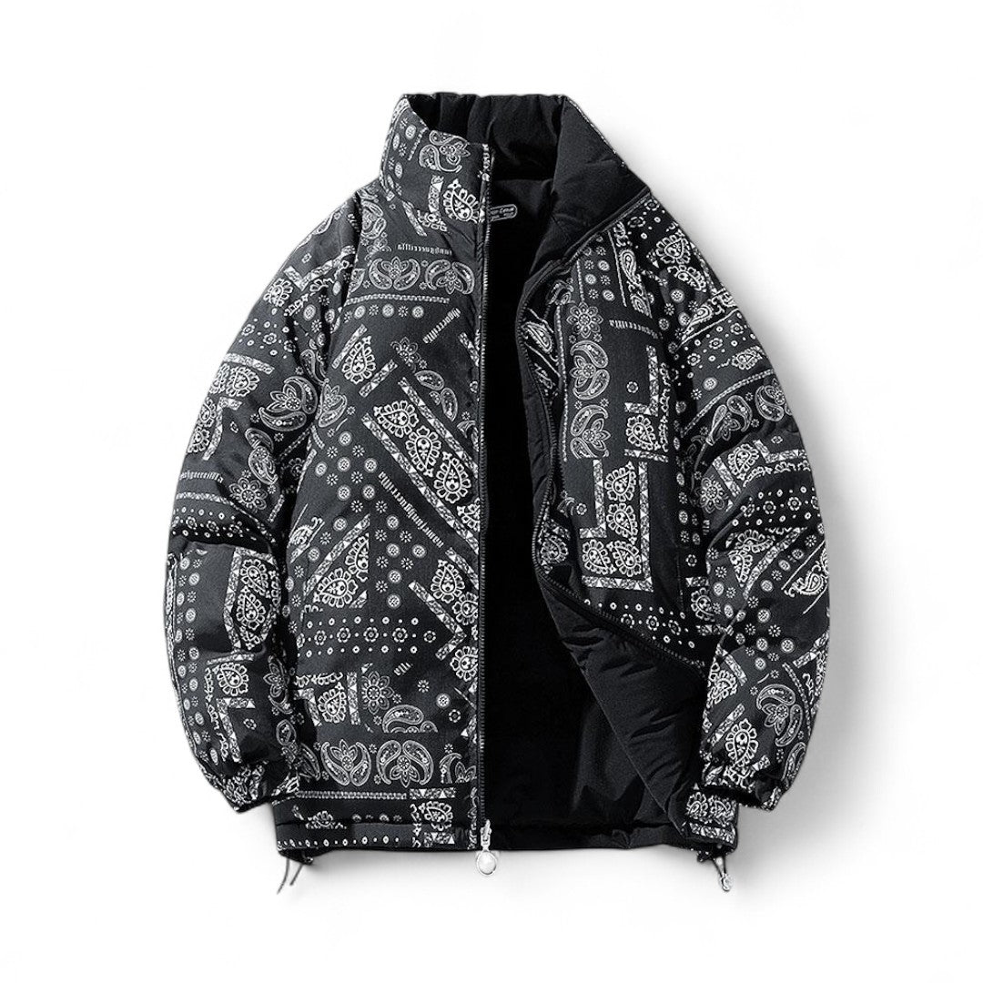 Chaqueta Acolchada Reversible con Mangas Largas para Hombre | Invierno