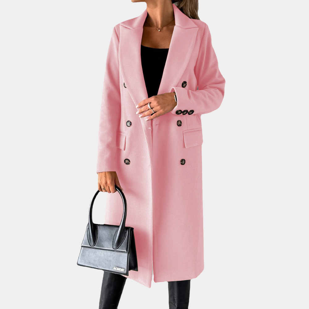 Abrigo Largo Cruzado Moderno para Mujer | Invierno