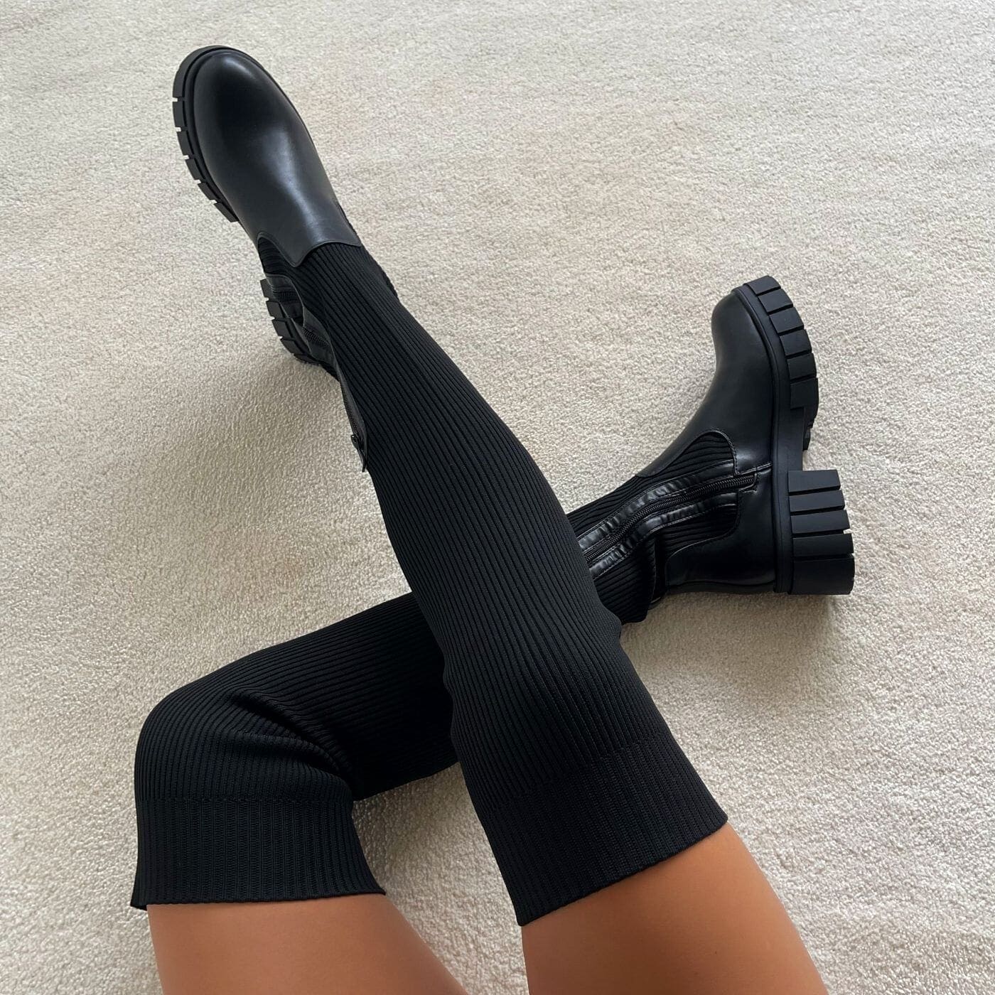 Botas Altas para Invierno | Tacón Cuadrado